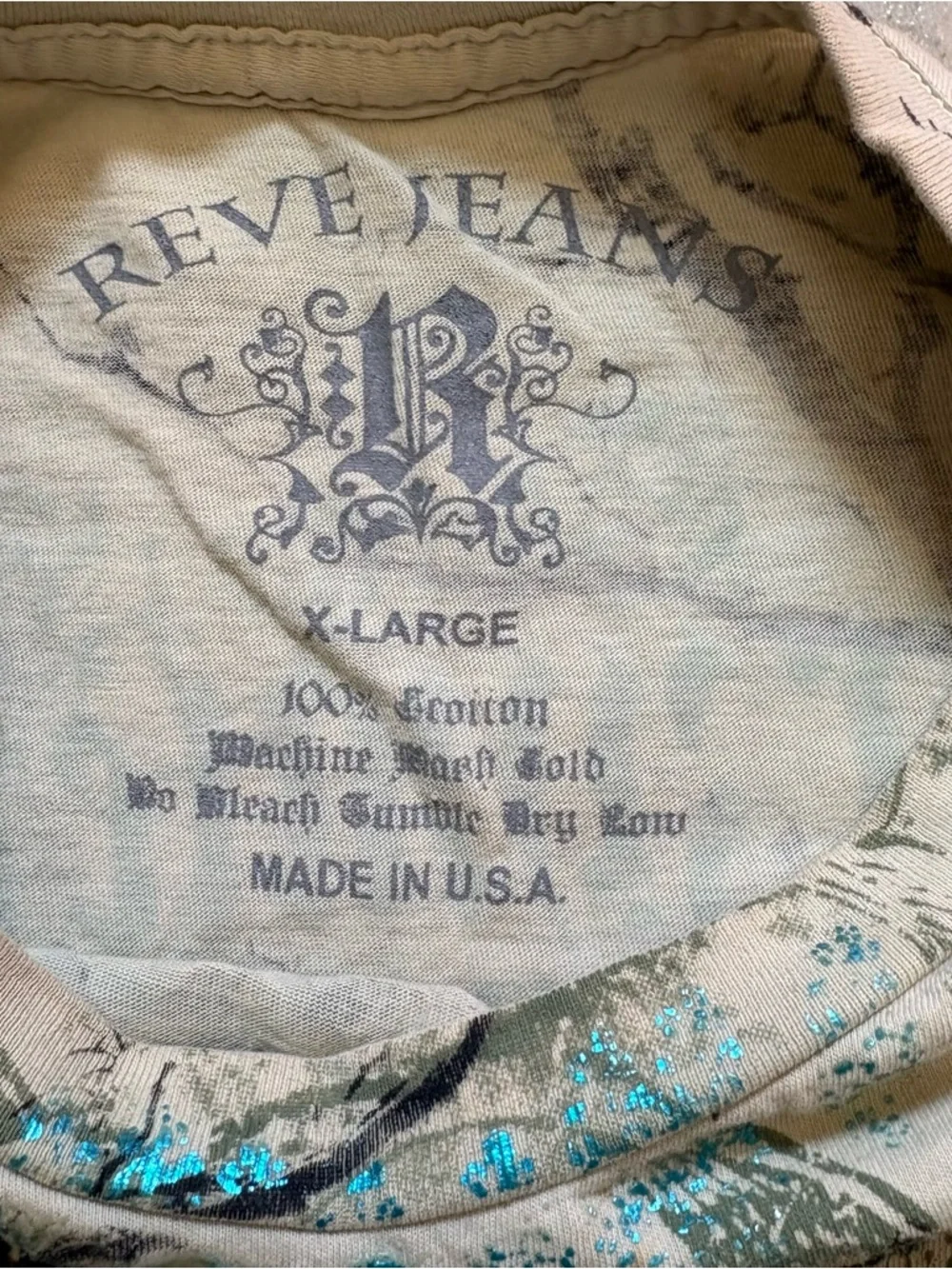 Reve Jeans Rhinestone Top Size XL - Picture 4 of 5
